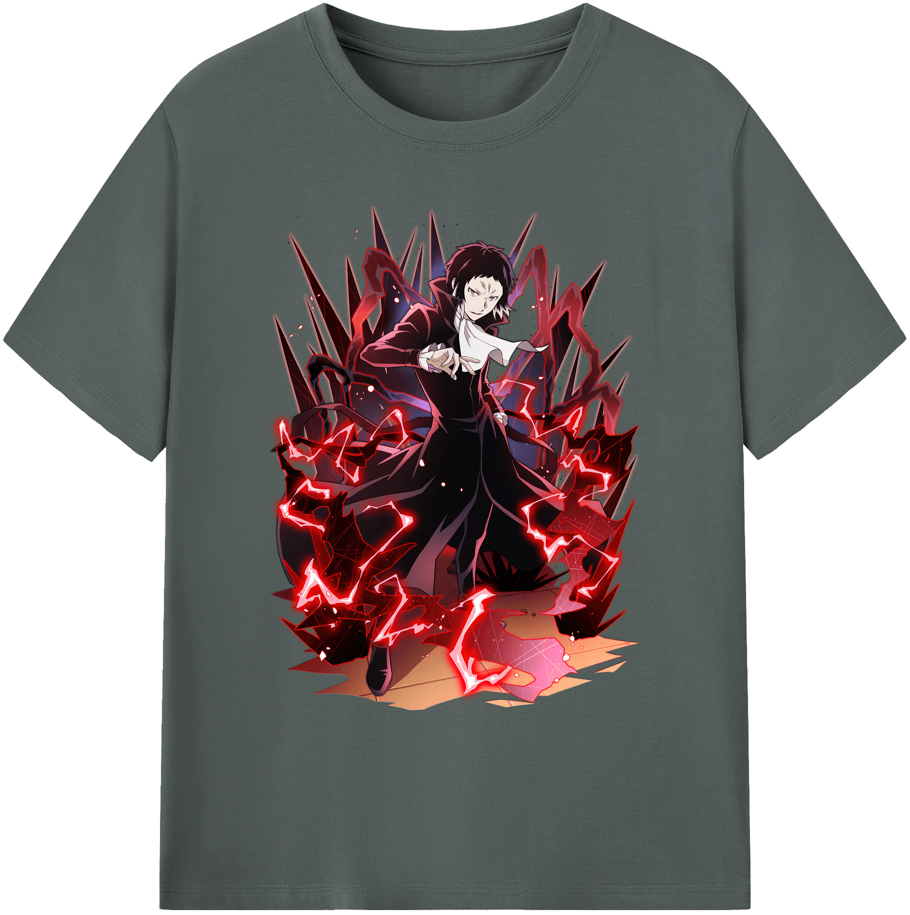 （画像用） 文豪ストレイドッグス Bungo Stray Dogs 綿100％ メンズ半袖Tシャツ｜肌触りやわらか＆通気性